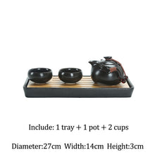 Load image into Gallery viewer, Ceramics Bamboo Kung Fu Tea Tray