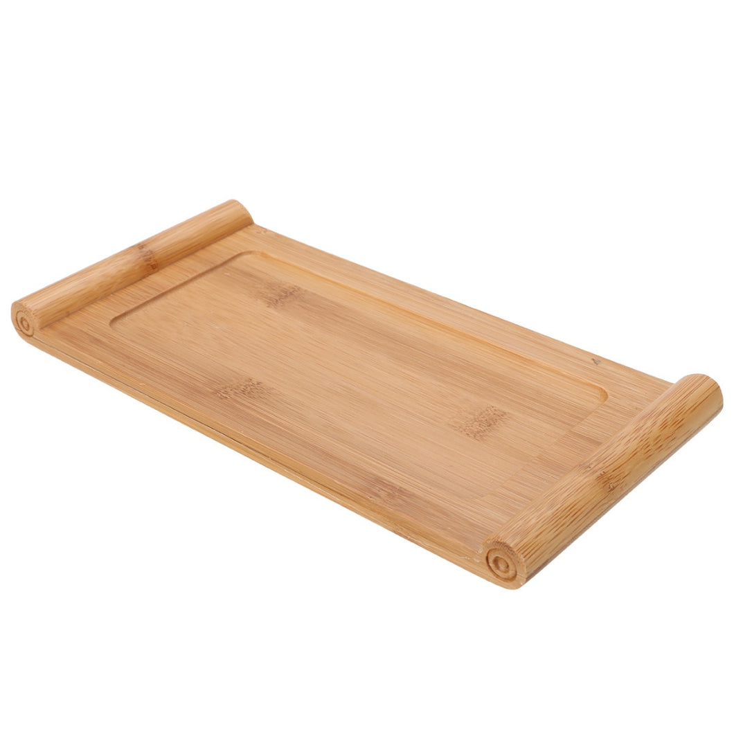 Natural Bamboo Cup Plate Food Dessert Serving Tea Tray