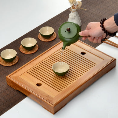 Traditional Kung Fu Tea Set Natural Bamboo Tea Tray