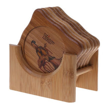 Load image into Gallery viewer, 6pcs/set Bamboo Drink Coasters Tableware